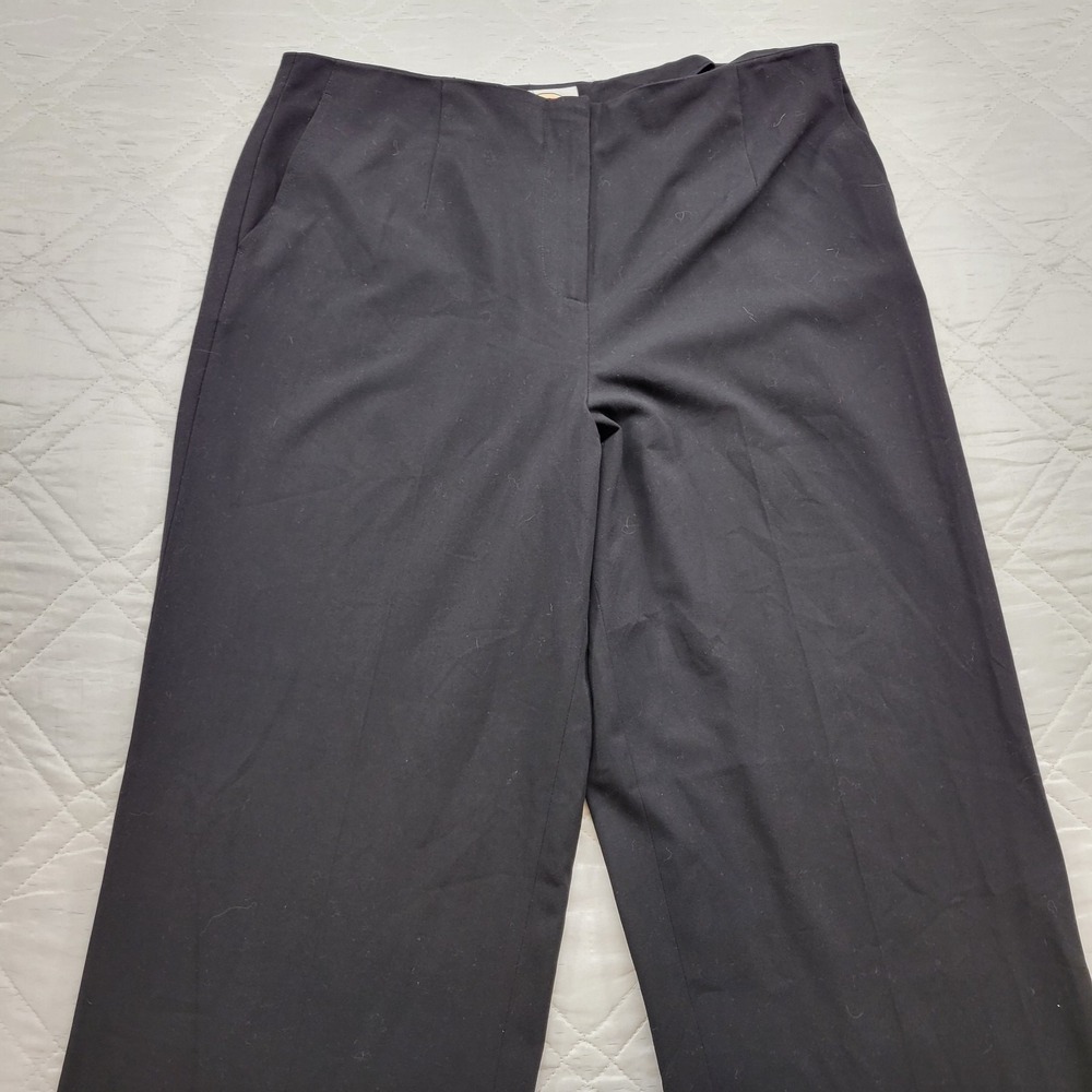 Talbots stretch black wide leg dress pants size 14 - Picture 3 of 6
